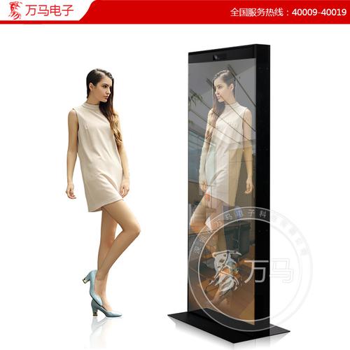 43寸立式镜面广告机人体感应多媒体液晶魔镜广告机厂家3d试衣镜